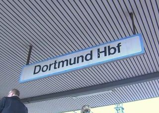 Hinweisschild am Dortmunder Hauptbahnhof